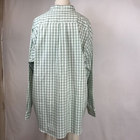 DULUTH TRADING -MEN'S 2XL TALL - GREEN LONG SLEEVE BUTTON UP 100% COTTON SHIRT - Picture 5 of 7
